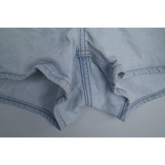 Old Navy High-Rise Slouchy‎ Straight Jean Shorts Distressed Light Wash Size 20 - Picture 7 of 13
